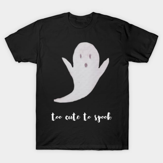 To cute to spook watercolor ghost T-Shirt by JewelsNova